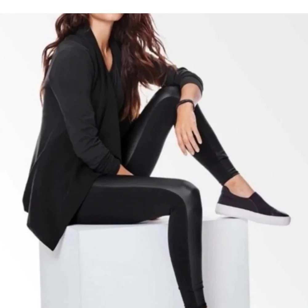 SOLD Athleta faux leather front panel leggings - Picture 2 of 5